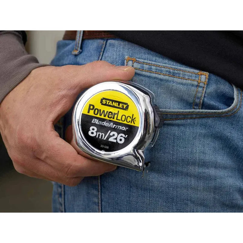 Stanley Powerlock Measure Tap - 8M or 10M