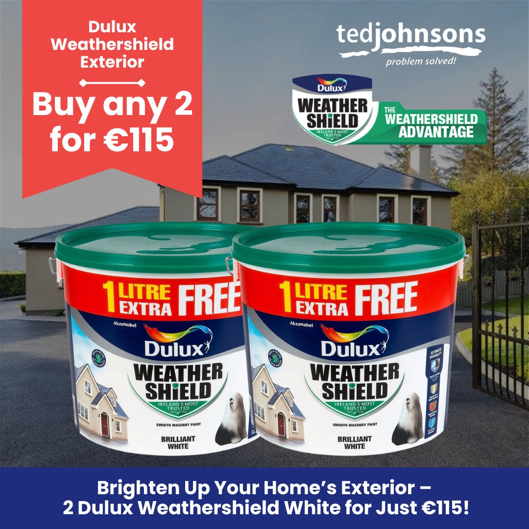 Dulux Weathershield Brilliant White Masonry Paint - 10L
