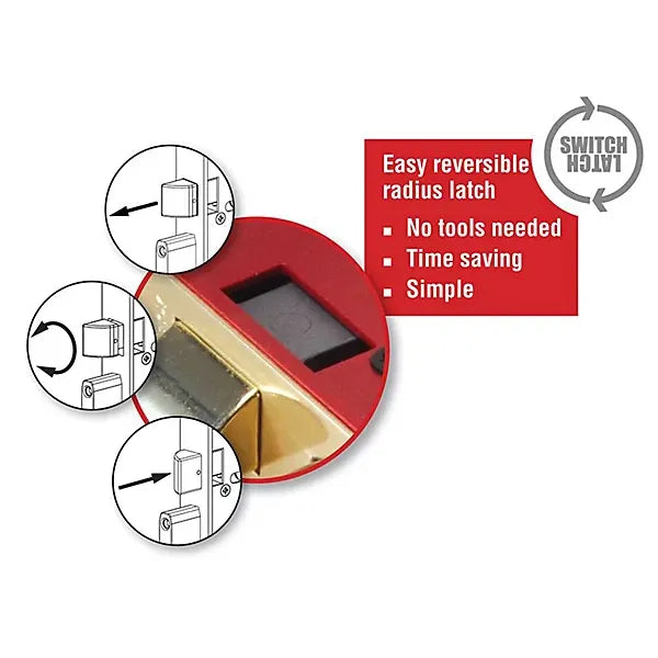 Union StrongBOLT 5 Lever Mortice Sashlock - Polished Brass