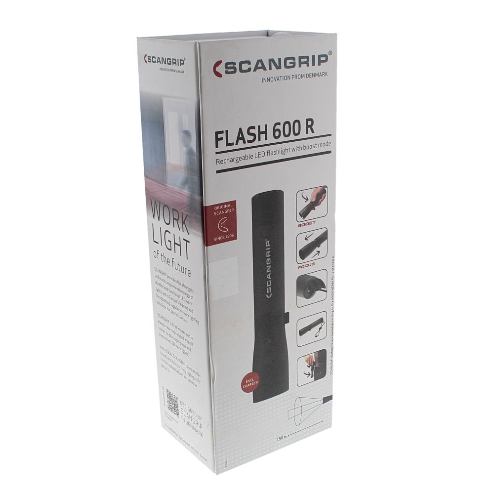 Scangrip Flash 600R Rechargeable Torch