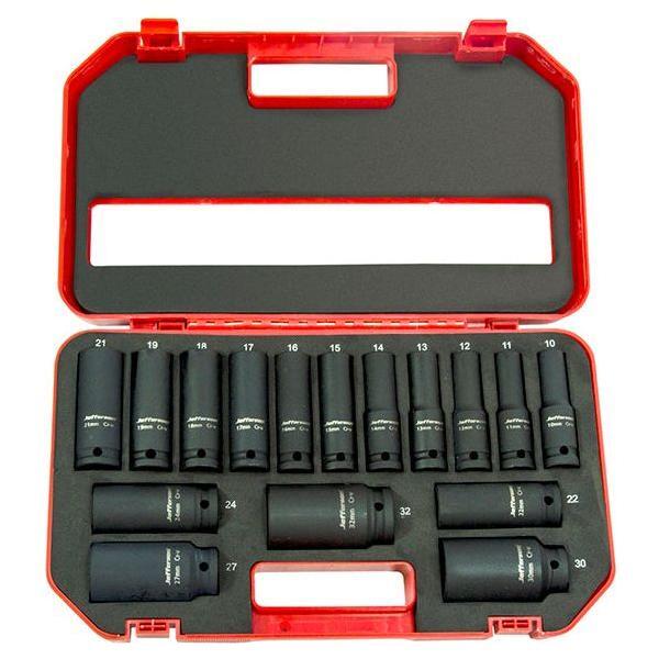 Jefferson Socket Set - 12D Impact 16PC Deep