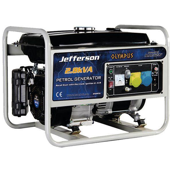 Jefferson Generator - 2.8Kva 5.5Hp Petrol -