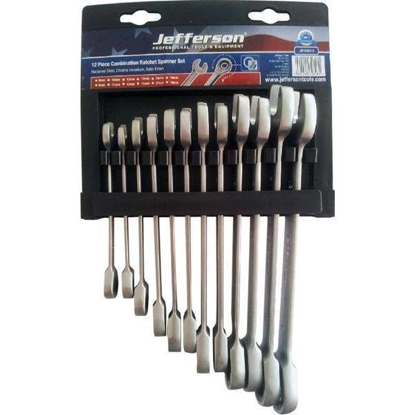 Jefferson Ratchet Spanner Set mm 12PC Combi