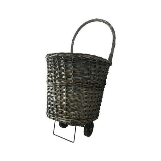 Home Collection Wicker Cart Grey Gloss With Liner