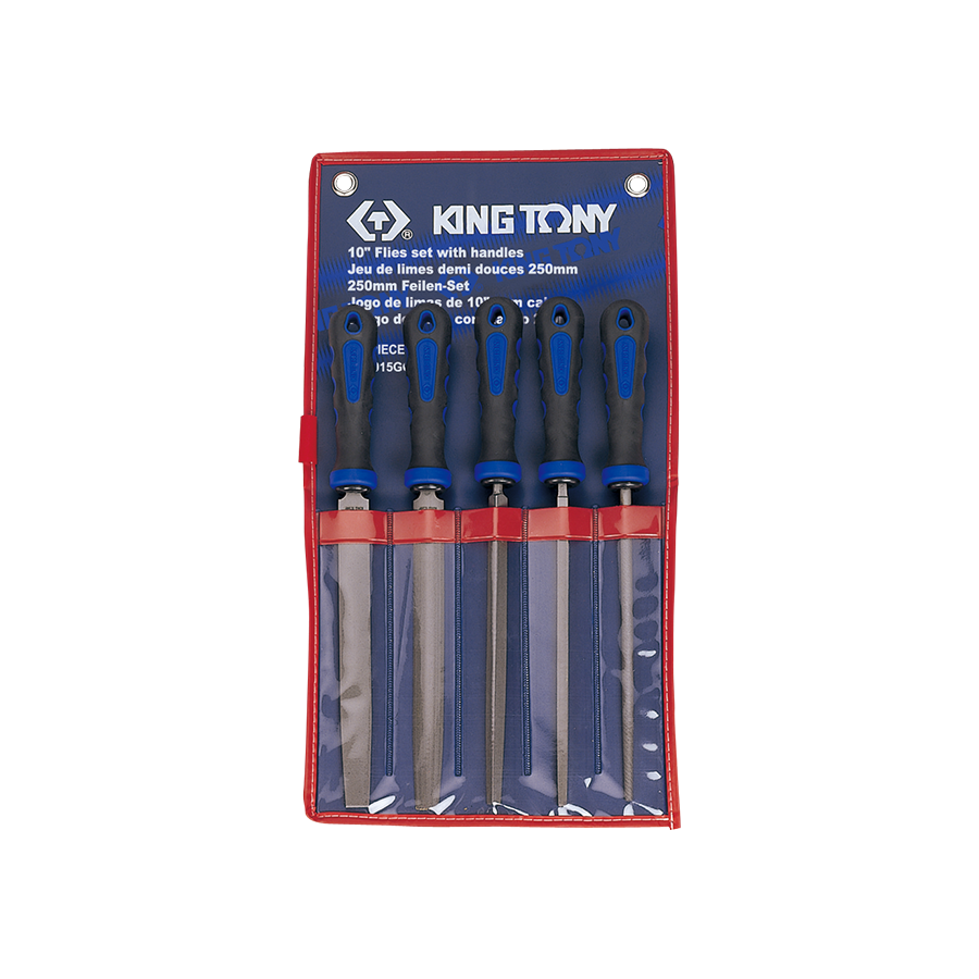 King Tony File Set & Handles 10Inches - 5 Pieces