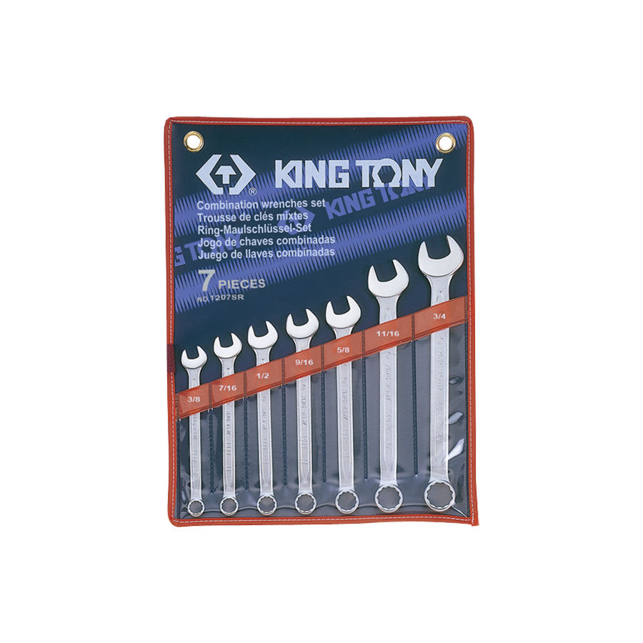 King Tony 1207SR Spanner Set Combi AF 7pc