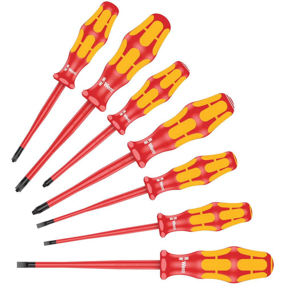 160 iSS/7 screwdriver set Kraftform Plus Series 100. With reduced blade diameters and smaller handle diameters7 pieces