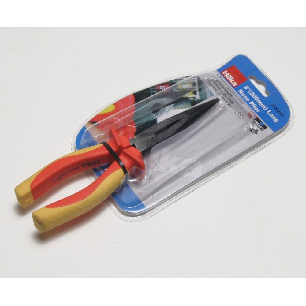 Hilka Long Nose Pliers - 200mm VDE