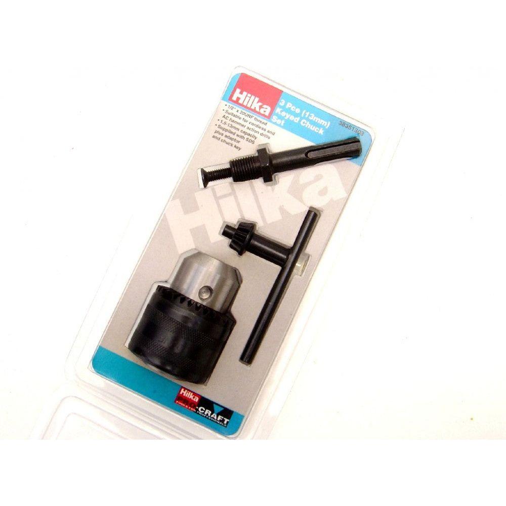 Hilka Drill Chuck - Keyed 13mmx1/2Unf Fm 3PC