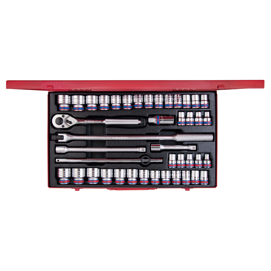King Tony Socket Set-12D 42PC mm/AF
