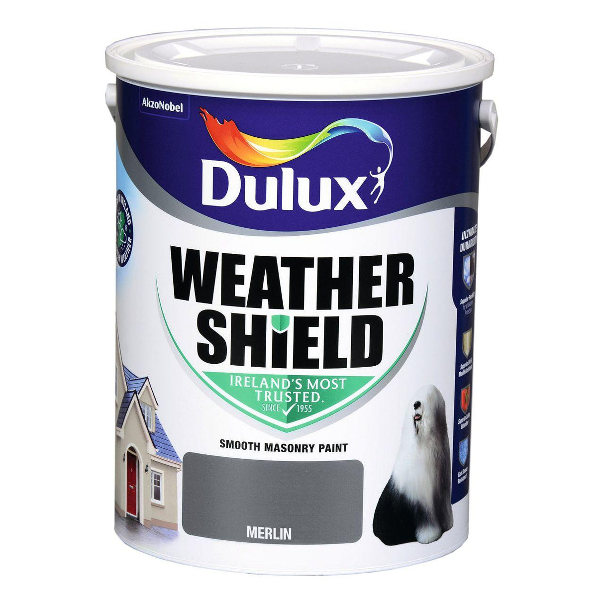 Dulux Weathershield Merlin Masonry Paint - 5L