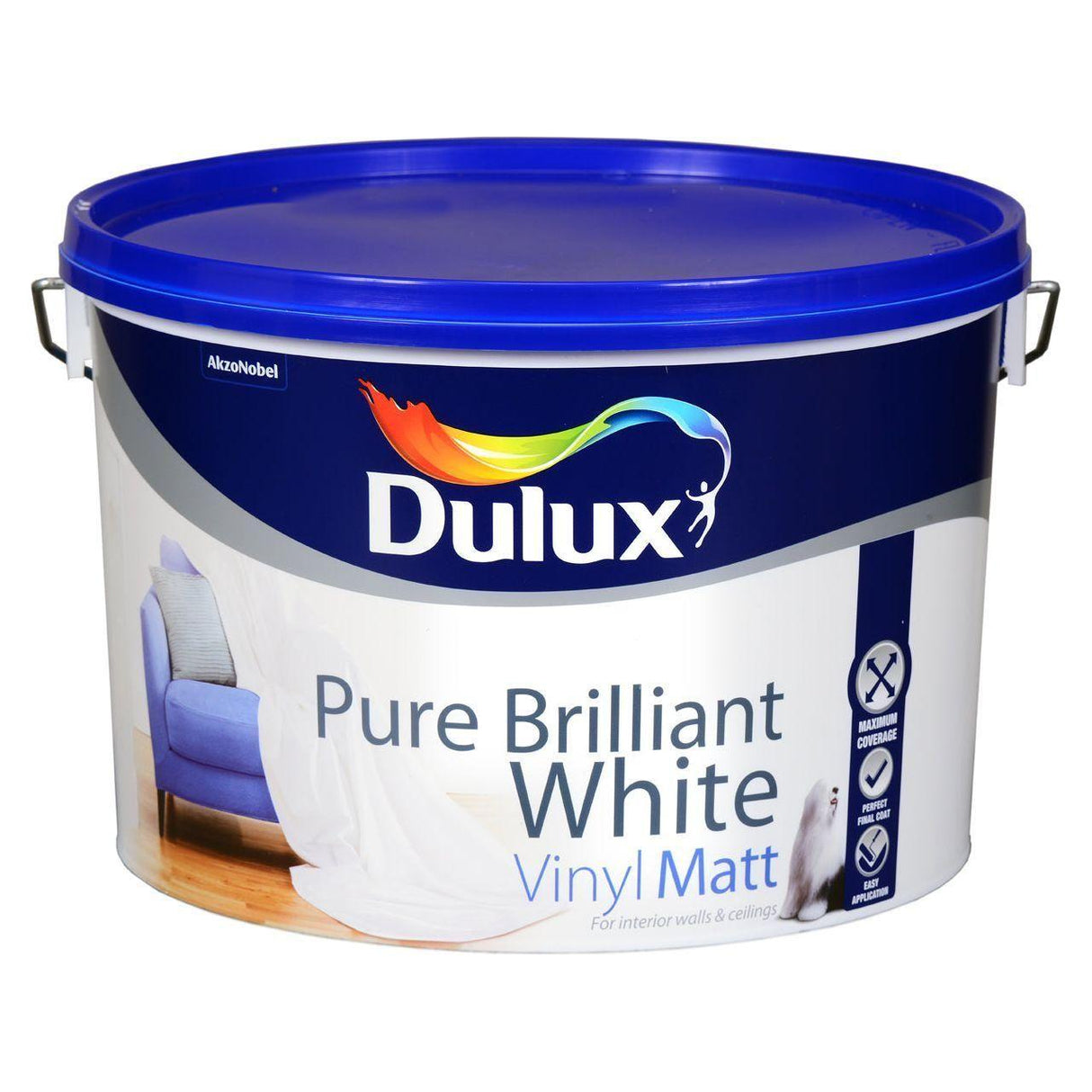 Dulux Vinyl Matt Brilliant White - 10L
