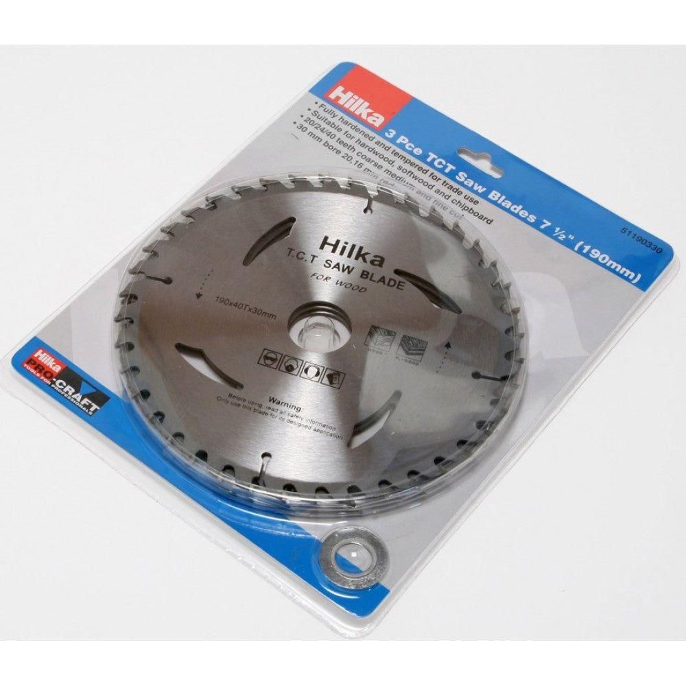 Hilka Saw Blade - TCT 190mm Pk3