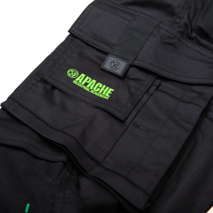 Apache Bancroft Slim Fit Stretch Holster Trousers Black