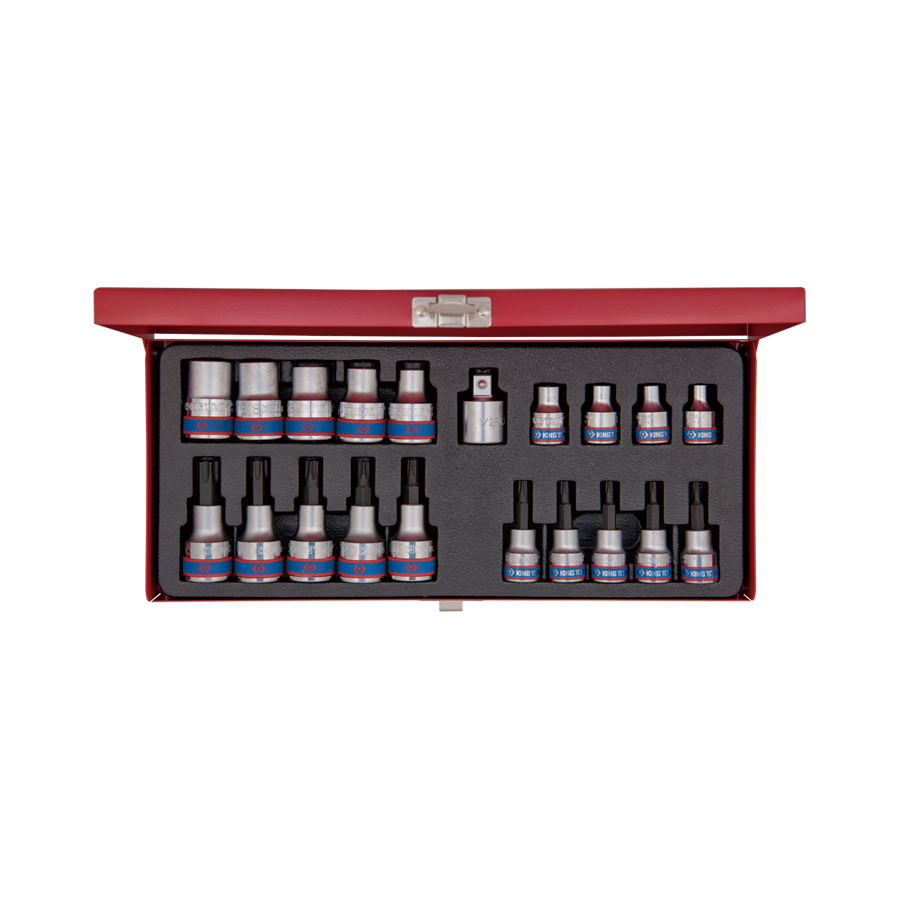 King Tony Socket Set-Torx&Bits 12D 20PC