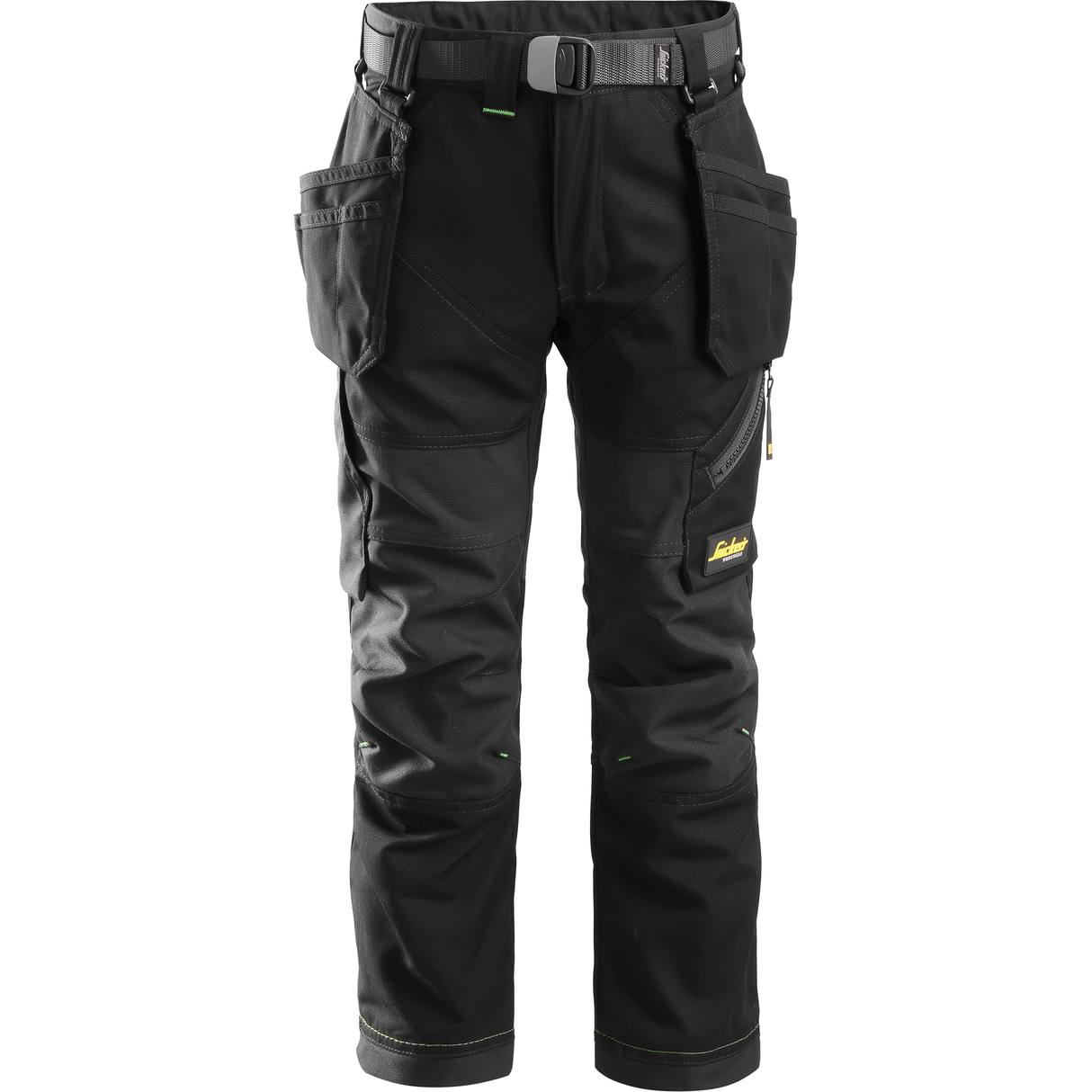 Snickers Workwear 7505 Junior Trousers Black Front View Black