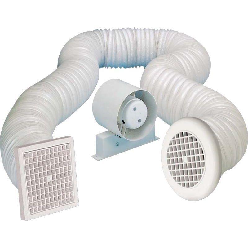 EasiPlumb in Line Shower Fan Kit 100mm Timer