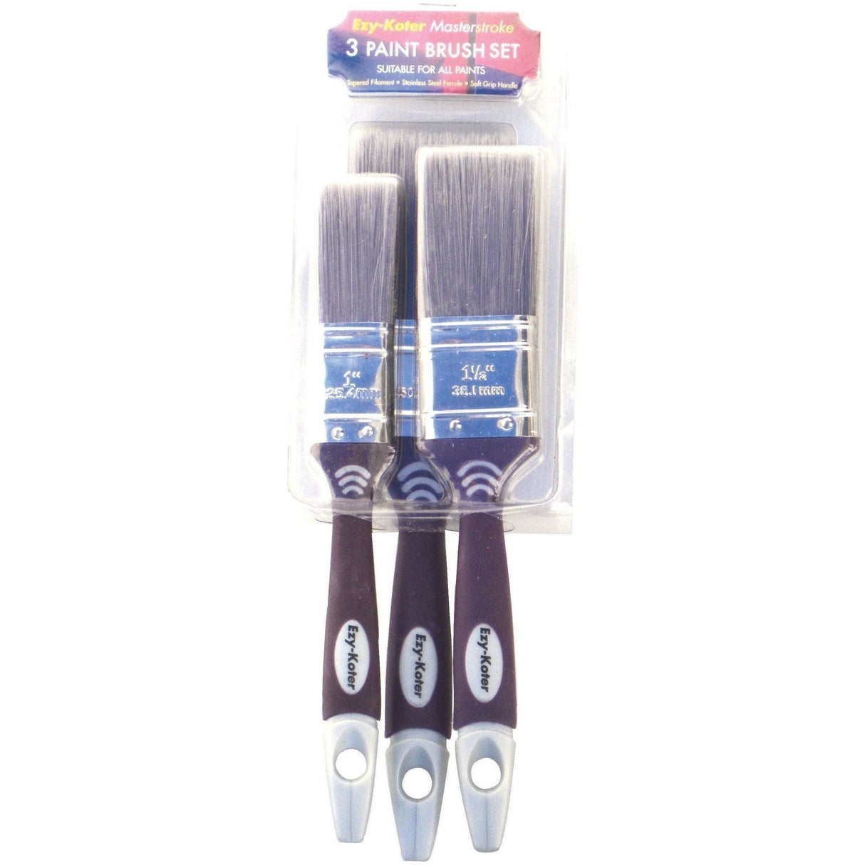 Fleetwood Paint Brush Set 3PC Ezy-Koter
