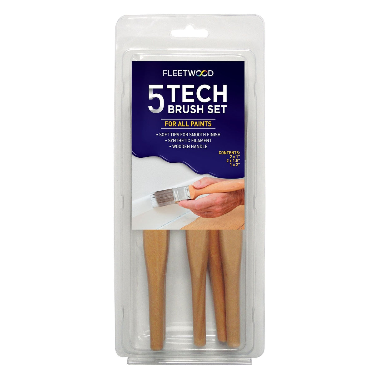 Fleetwood Paintbrush Set-5PC Tech