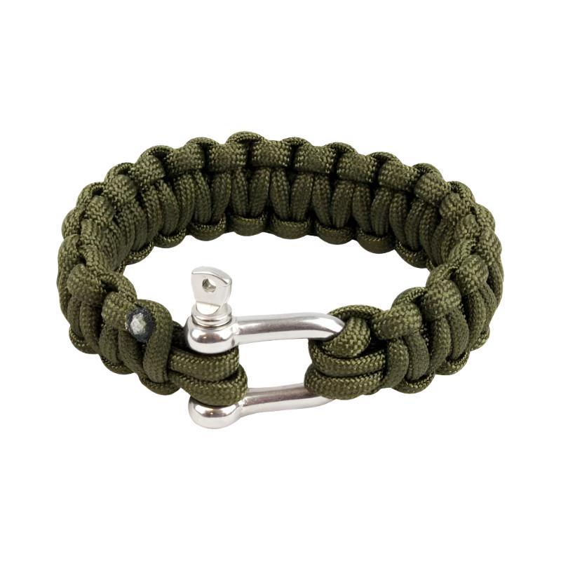 Highlander Paracord Bracelet D Ring Olive