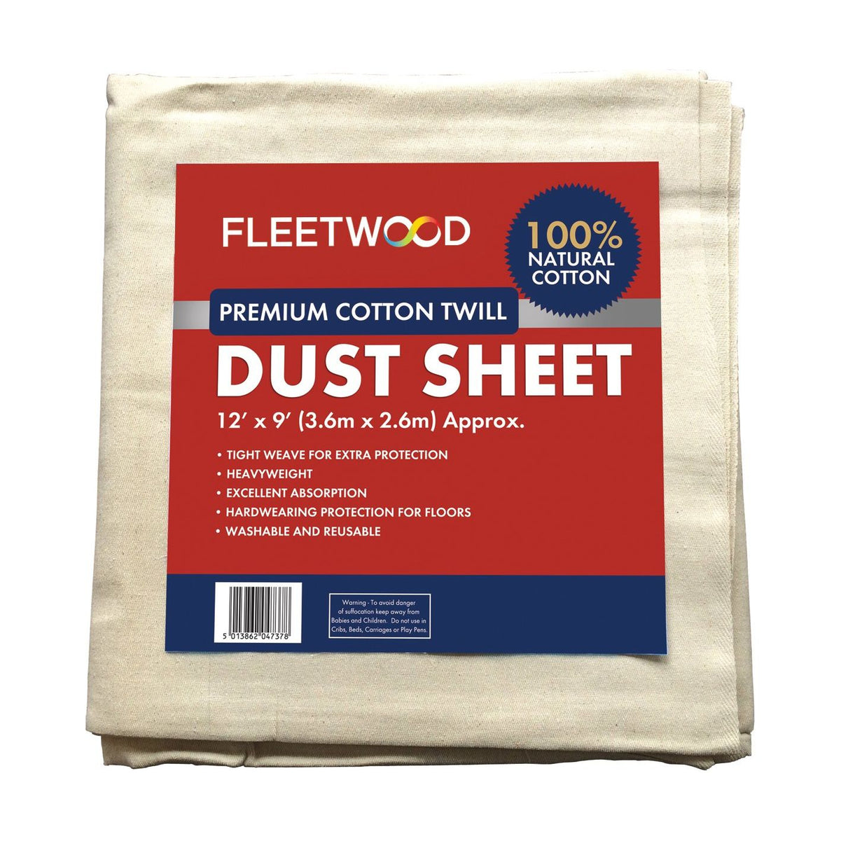 Fleetwood Dust Sheet-12X9Ft Canvas