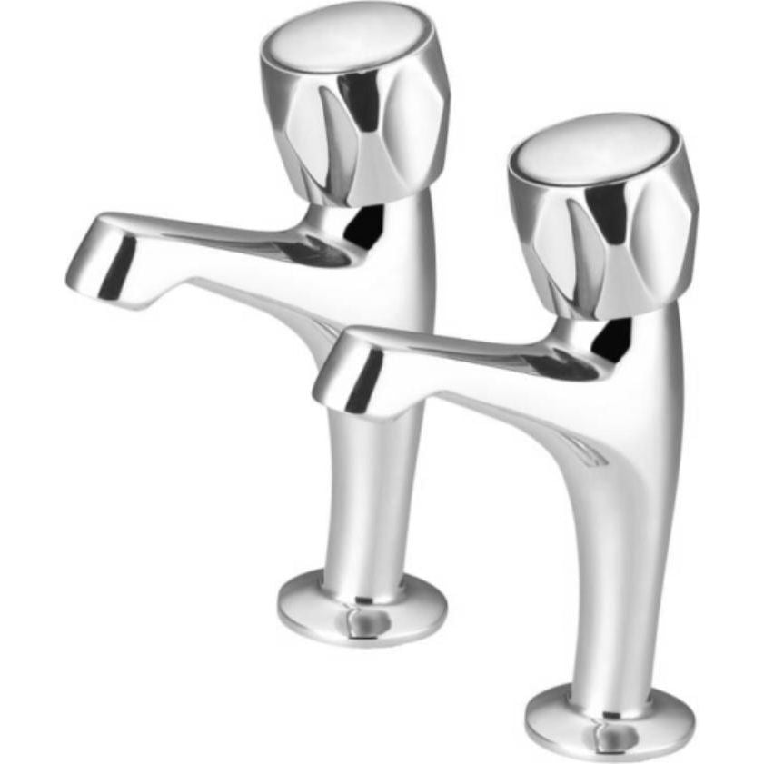 EasiPlumb 1/2in Crown CP High Neck Sink Taps (2)