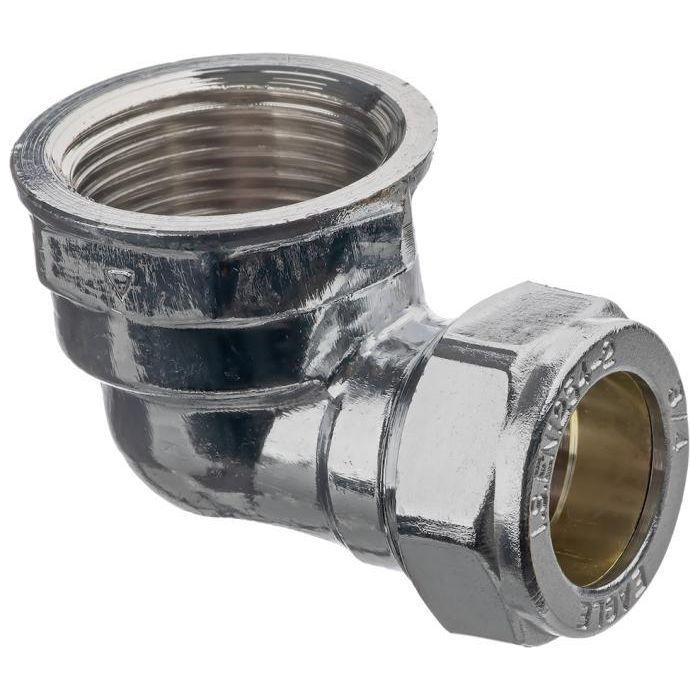 EasiPlumb Elbow 1/2BSPF Comp 317 Chrome