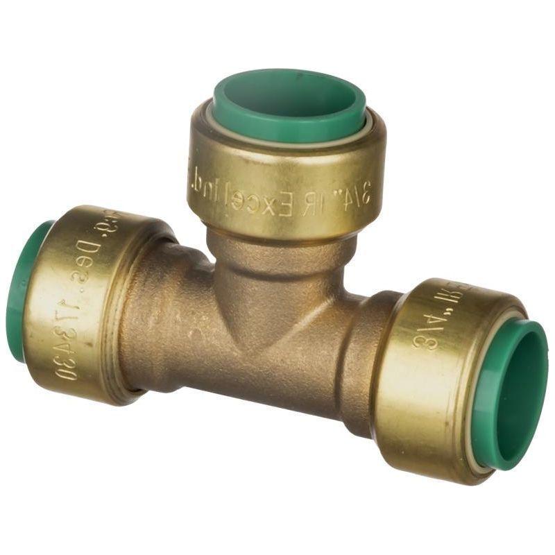 EasiPlumb T Piece 3/4in Brass Push Fit 318