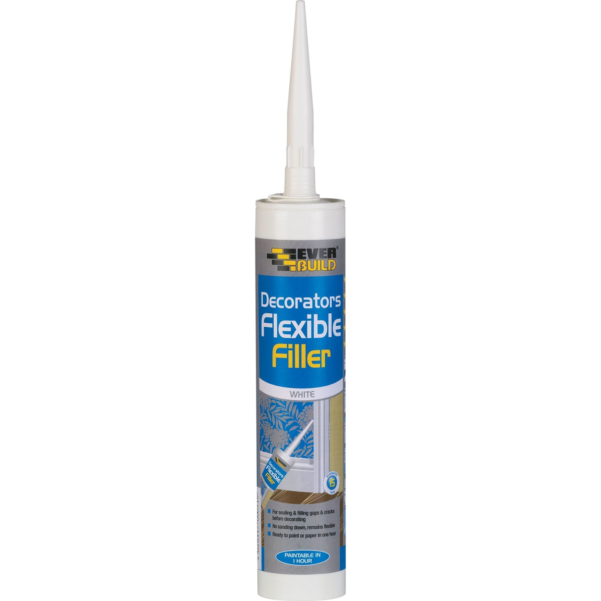 Everbuild Decorators Filler Caulk White Flexible 310ml Everb