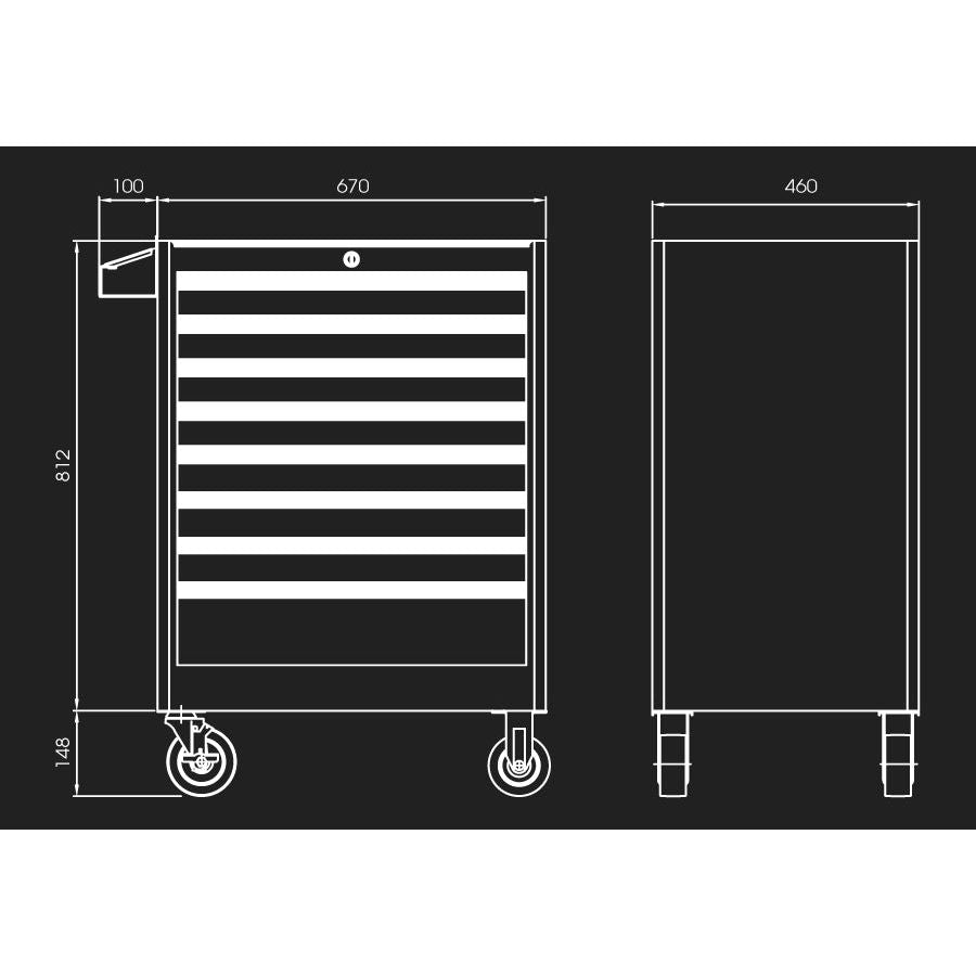King Tony 87437-8B Tool Chest 8-Drawer
