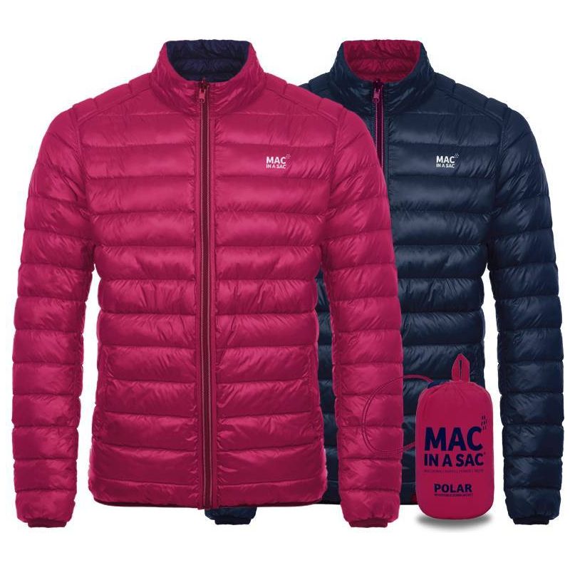 Mac in a Sac Reversible Down Jacket in Navy / Fuchsia at Ted Johnsons
