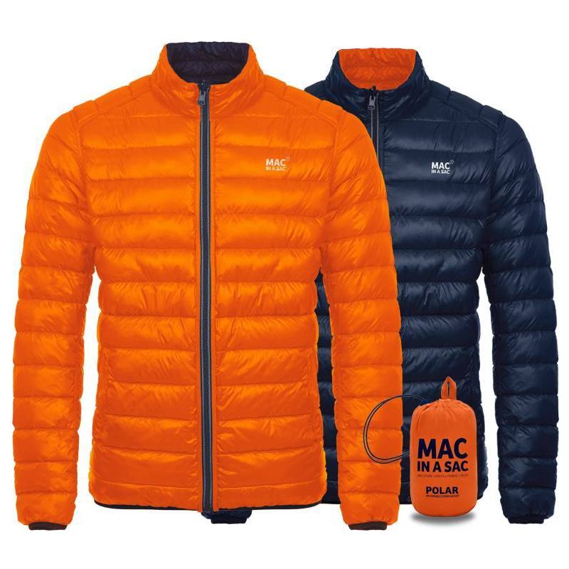 Mac in a Sac Reversible Down Jacket Flame / Navy at Ted Johnsons