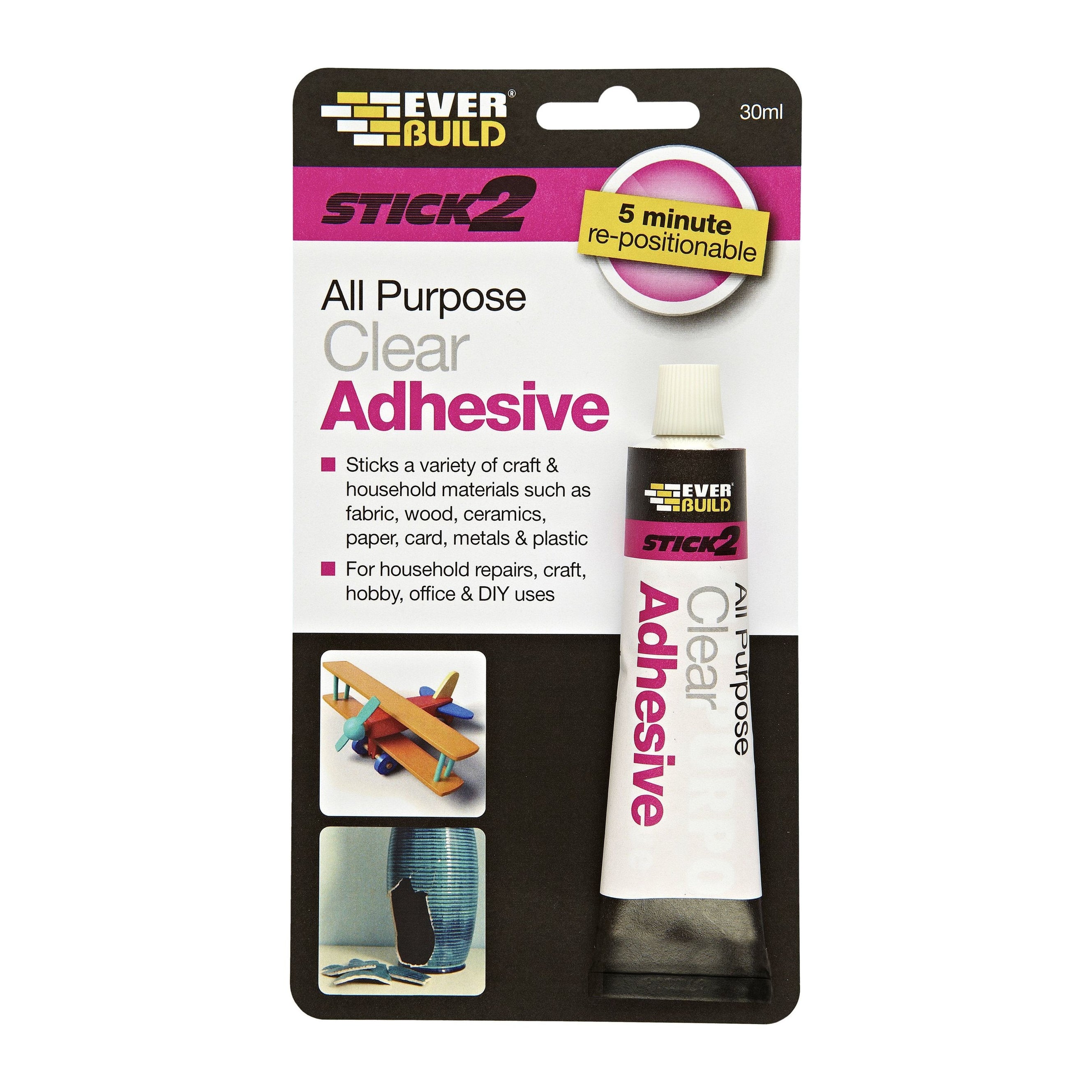 Everbuild Clear Adhesive 30ml Stick - 2