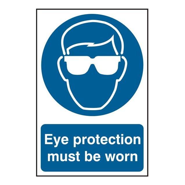 Eye protection must be worn Sign 200x300mm PVC