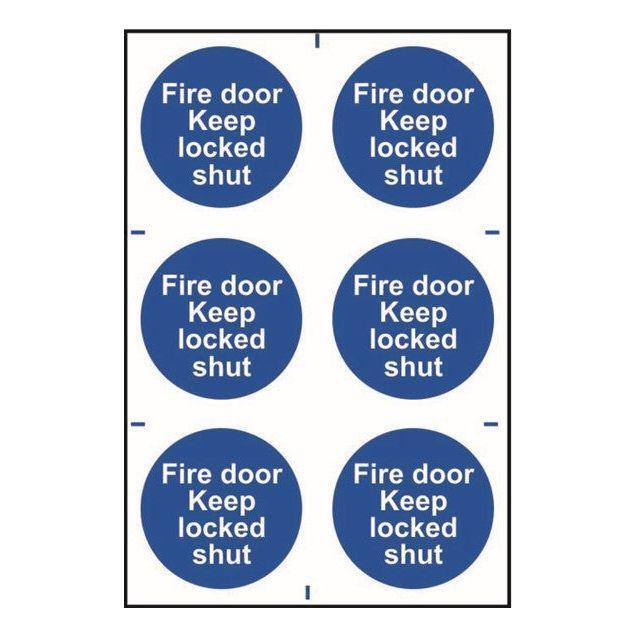 Fire door Keep locked shut Sign 200x300mm PVC