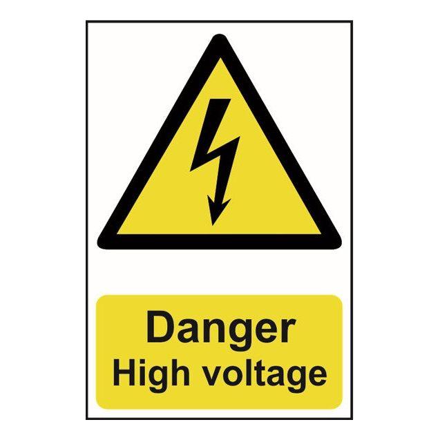Danger High voltage Sign 200x300mm PVC