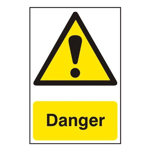 Danger Sign 200x300mm PVC