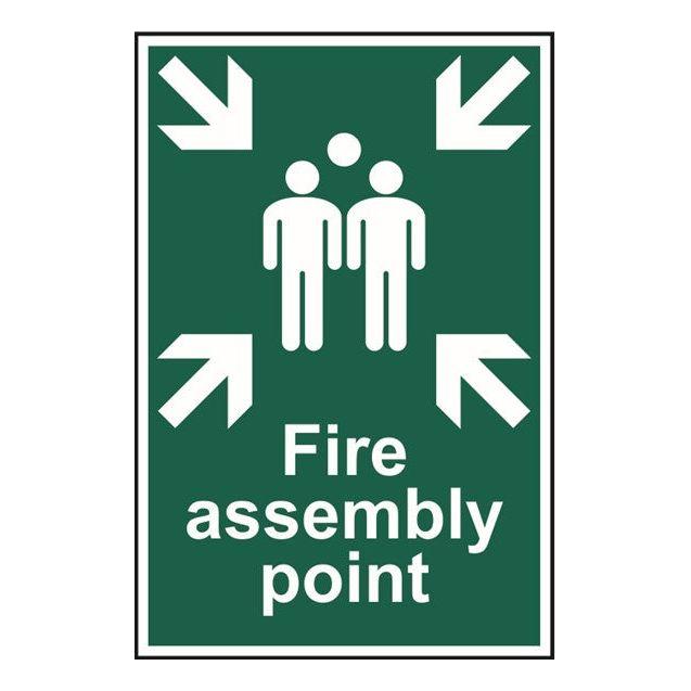Fire assembly point Sign 200x300mm PVC