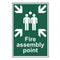 Fire assembly point Sign 200x300mm PVC