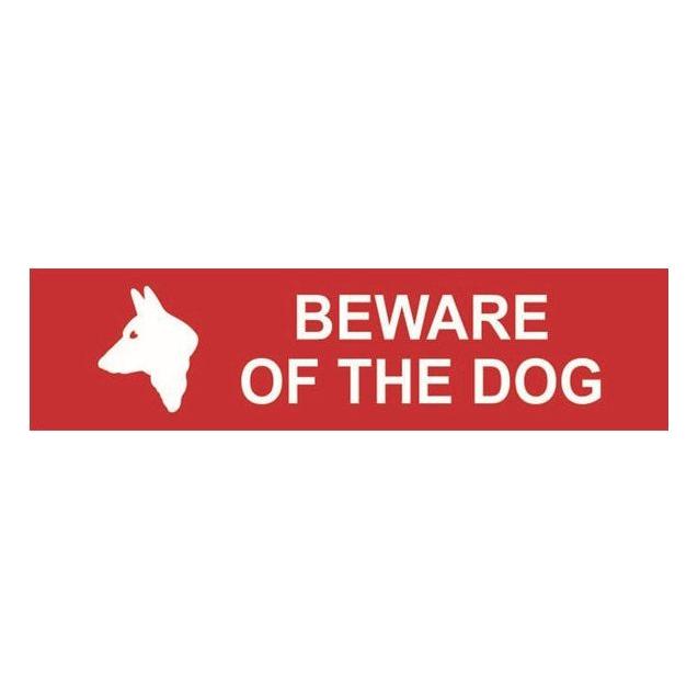 Beware of the dog Sign/Sticker 200x50mm