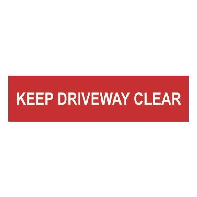 Keep driveway clear Sign/Sticker 200x50mm