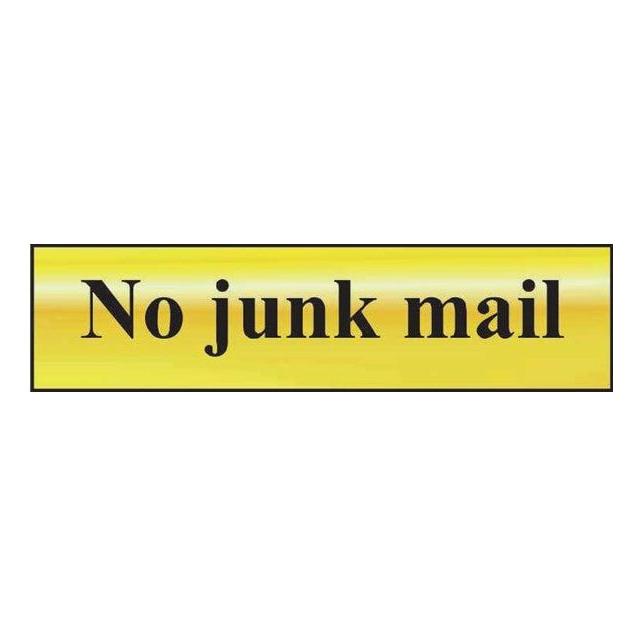 No junk mail Sign 200x50mm