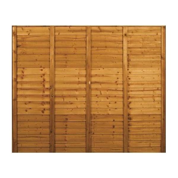 Shiplap Fence Panel Brown