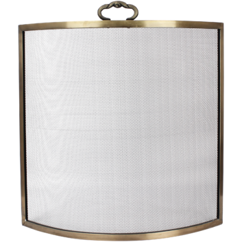 Home Collection Fire Screen Curved Celtic Antique Brass