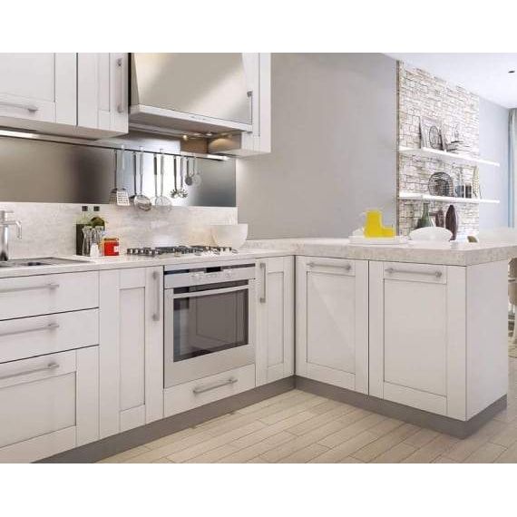 Kitchen painted with Beyond Paint Cabinet & Furniture Paint Bright White