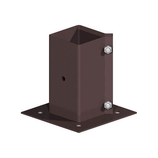 Gatemate - Post Support-Bolt-Down 3X3 Std Brown
