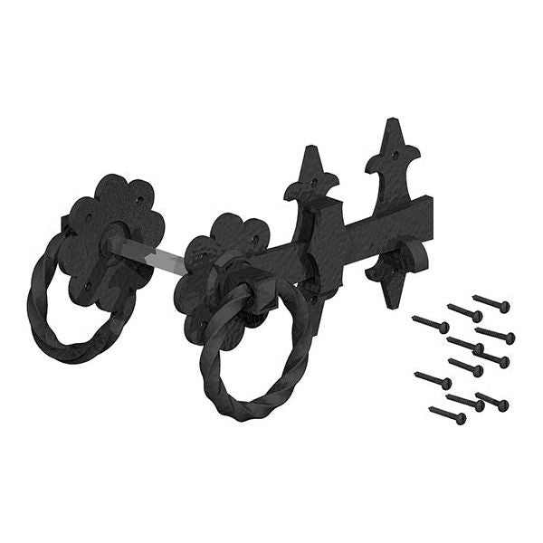 Gatemate - Ring Latch-8 in Twisted Black Ornamental
