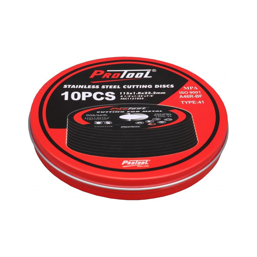 Protool Cutting Disc - 115mm Inox Hd Skinny 1mm Pk10