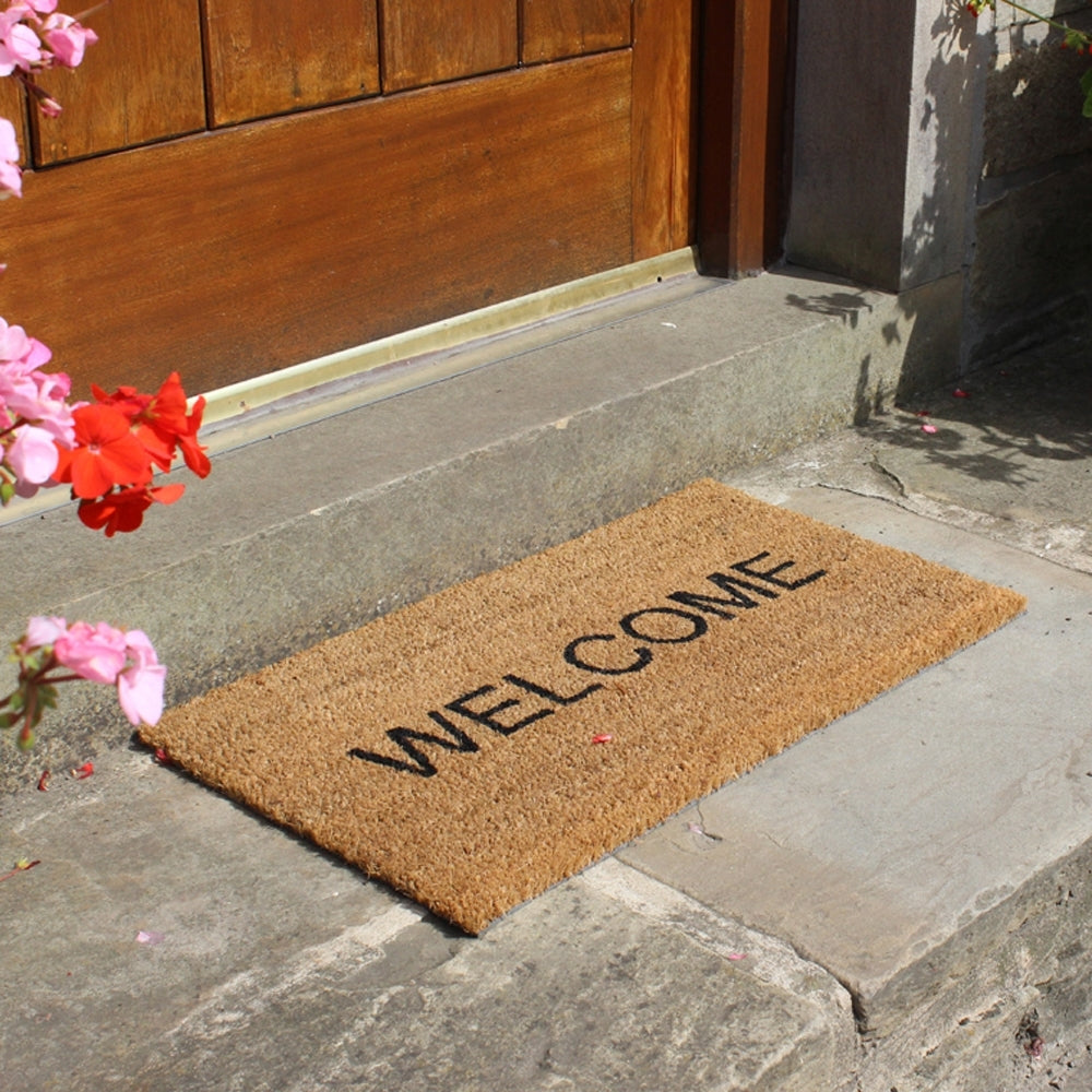 JVL Welcome Latex Coir Doormat 33.5x60cm