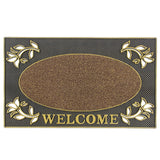 JVL Gold Welcome Scraper Doormat 45x75cm